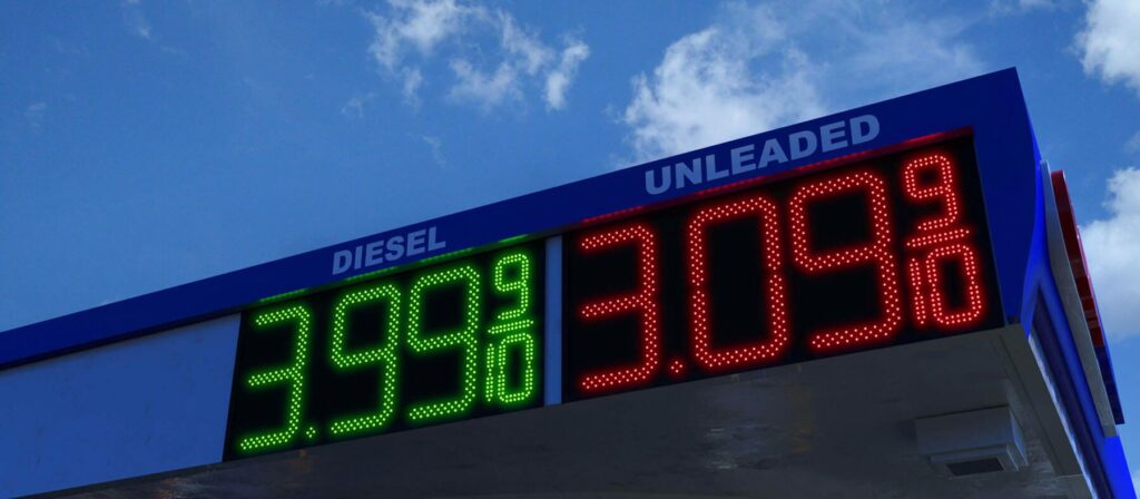 gas price sign